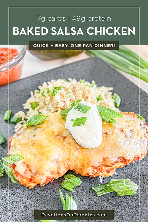 Baked Salsa Chicken Recipe 8g carbs 38g protein REV 500x750