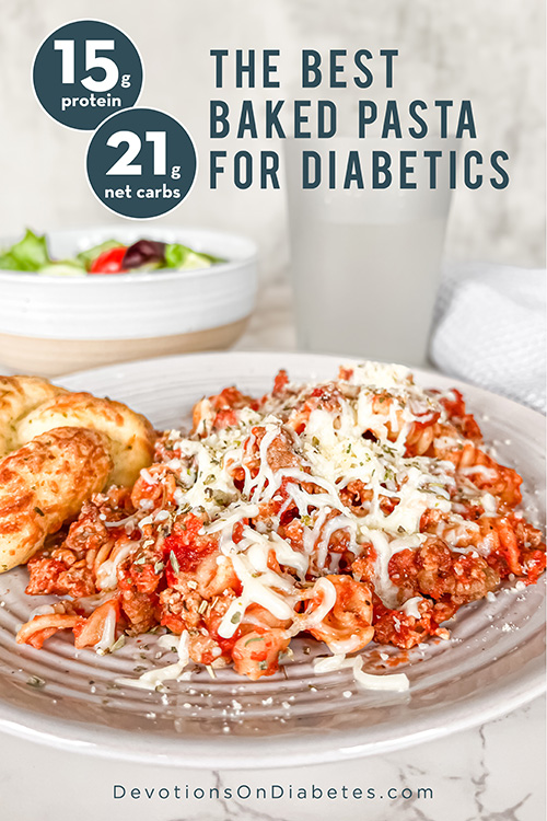 The Best Baked Pasta for Diabetics - protein carbs REV 500x750