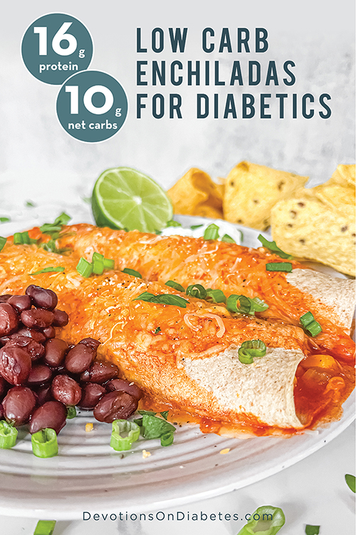 Low Carb Enchiladas for Diabetics 16g protein and 10g net carbs