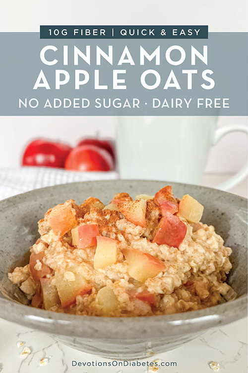 No Sugar Added, Dairy Free Cinnamon Apple Oats