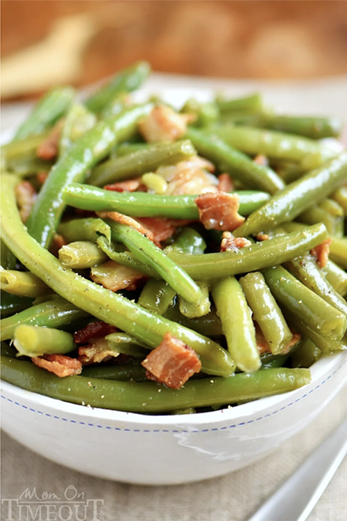 Green beans with bacon