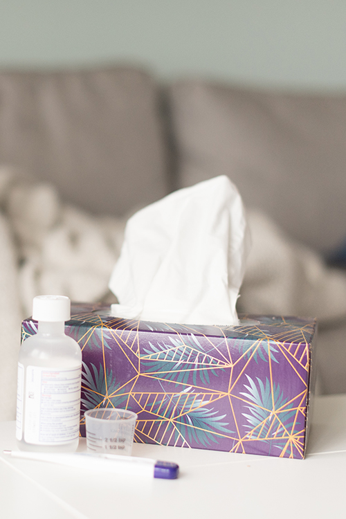 Allergy medicine and kleenexes
