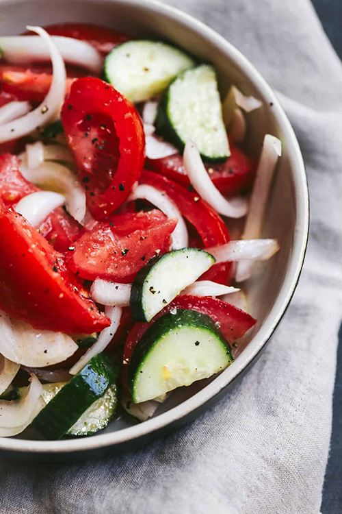tomato cucumber onion salad