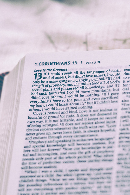Bible verses about God's unconditional love: 1 Corinthians 13