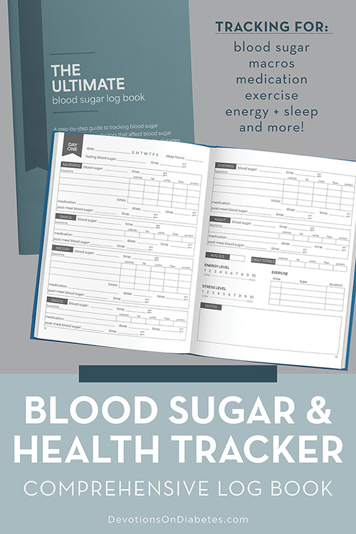 Blood Sugar Log and Health Tracker - a 6-Week Journal for medication, macros, exercise, and more.