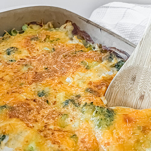 diabetic chicken casserole in a 9x13 baking stone